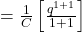  = \frac{1}{C} \left[ \frac{q^{1+1}}{1+1} \right] 
